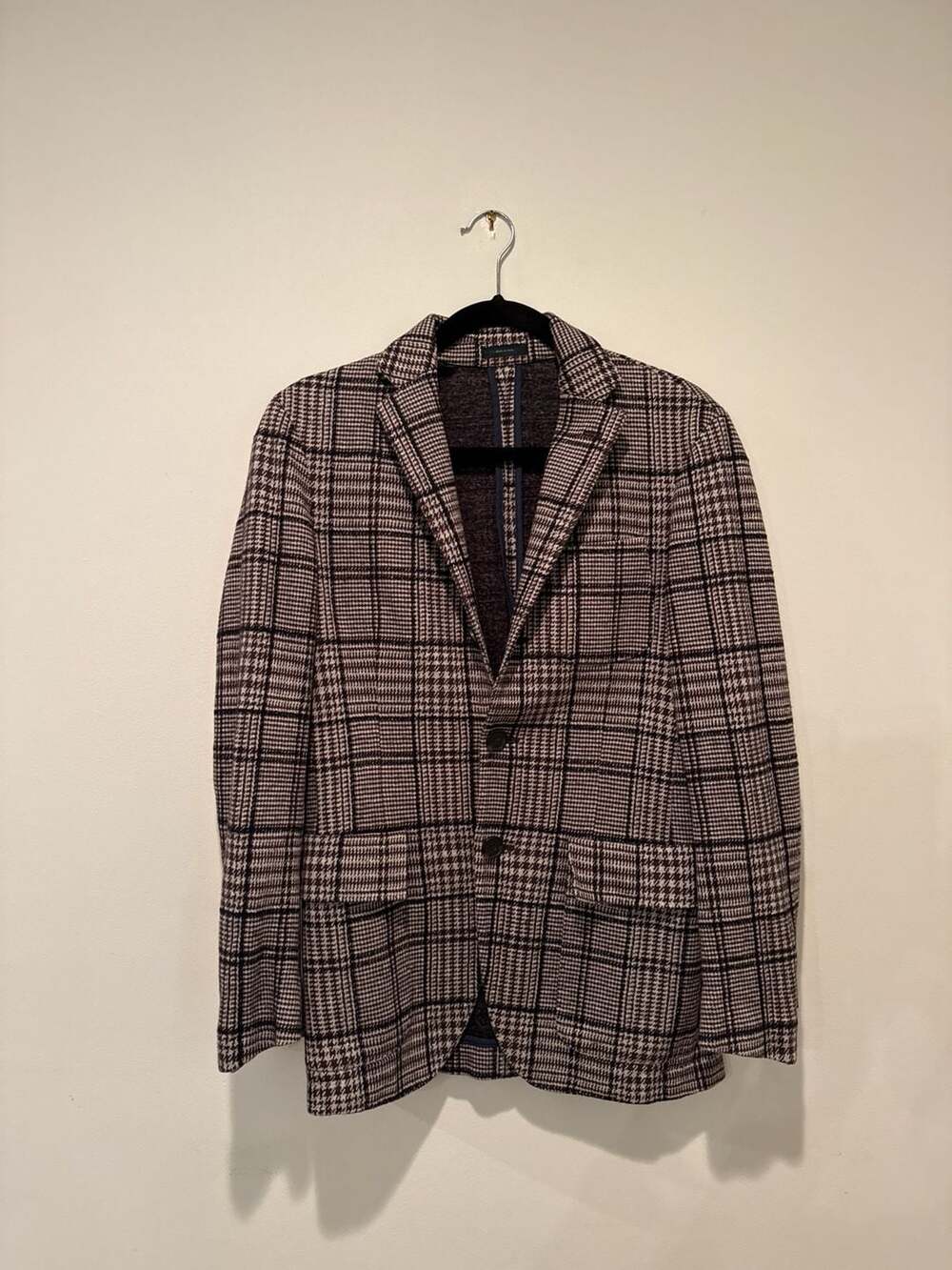 Façonnable No 00 Plaid Houndstooth Blazer Sport Coat Made in Italy US 32